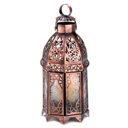 COPPER MOROCCAN CANDLE LAMP