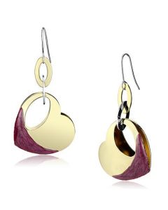 Gold Iron Earrings with Epoxy in Siam